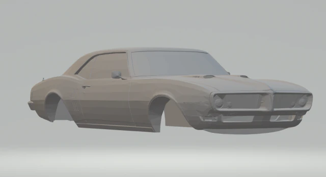 pontiac firebird 3D Print Model .c4d .max .obj .3ds .fbx .stl .blend 