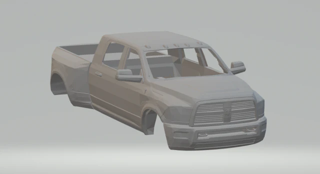 dodge ram 3500 double cab 3D Print Model .c4d .max .obj .3ds .fbx .stl .blend 