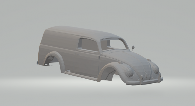 volkswagen van beetle delivery 3D Print Model .c4d .max .obj .3ds .fbx .stl .blend 