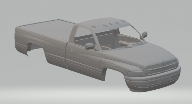 dodge ram 1994 3D Print Model .c4d .max .obj .3ds .fbx .stl .blend 