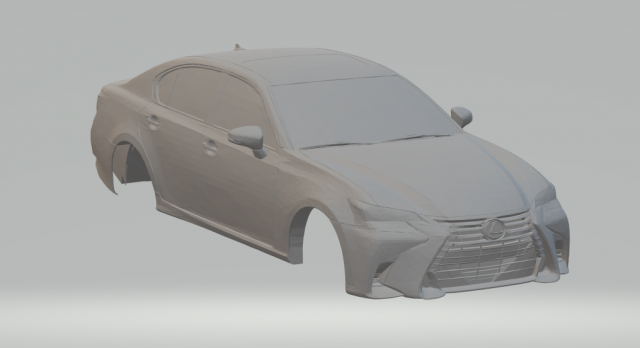 lexus gs-f 3D Print Model .c4d .max .obj .3ds .fbx .lwo .lw .lws