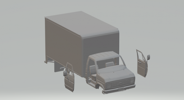 econoline e 350 truck 3D 프린트 모델 .c4d .max .obj .3ds .fbx .stl .blend