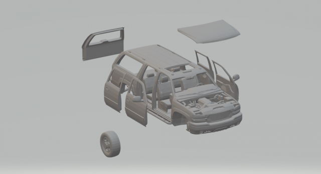 gmc yukon Model Cetak 3D .c4d .max .obj .3ds .fbx .stl .blend