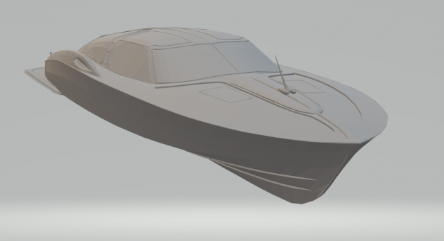 1963 corvette speed boat 3D प्रिंट मॉडल .c4d .max .obj .3ds .fbx .stl .blend 