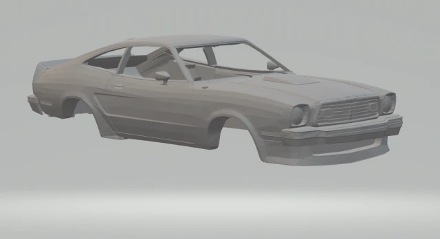 mustang king cobra 1978 3D Print Model .c4d .max .obj .3ds .fbx .stl .blend 