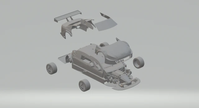 peugeot 408 race car stock car brazil 3D Print Model .c4d .max .obj .3ds .fbx .stl .blend 