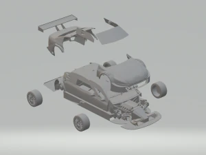 peugeot 408 auto da corsa stock car brasile Modello di stampa 3D