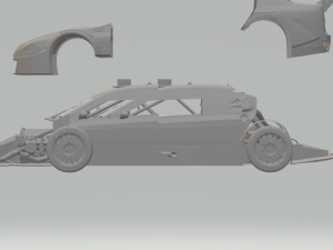 peugeot 408 race car stock car brazil 3D printmodel