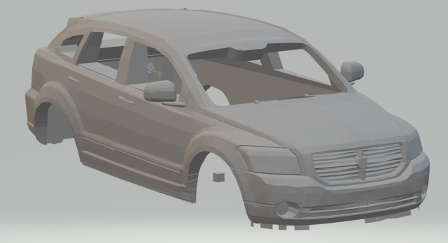 dodge caliber 3D Print Model .c4d .max .obj .3ds .fbx .stl .blend 