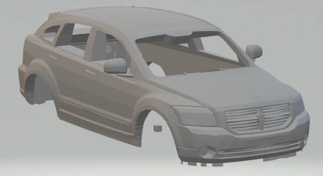 dodge caliber 3D Print Model .c4d .max .obj .3ds .fbx .stl .blend 