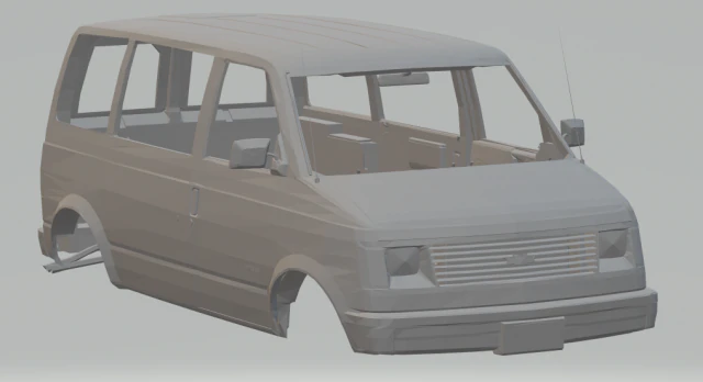 chevrolet astro 1986 3D Print Model .c4d .max .obj .3ds .fbx .stl .blend 