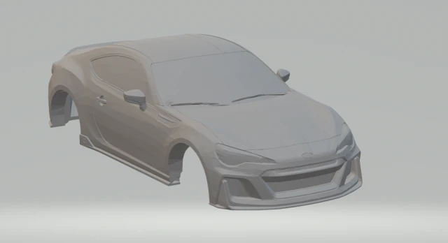 subaru brz 3D Print Model .c4d .max .obj .3ds .fbx .stl .blend 