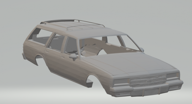 caprice wagon 3Dプリントモデル .c4d .max .obj .3ds .fbx .stl .blend 