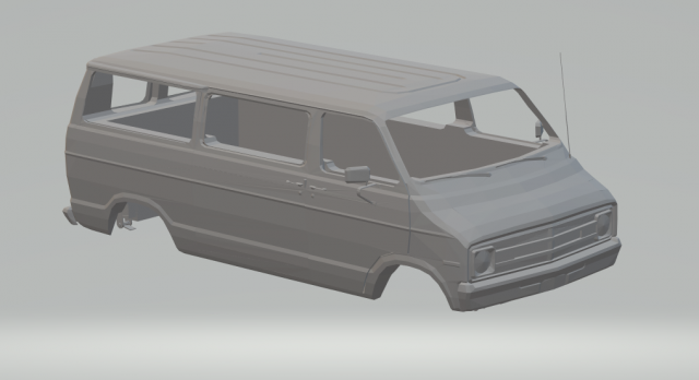 dodge d200 van 3D Принт Модель .c4d .max .obj .3ds .fbx .stl .blend 