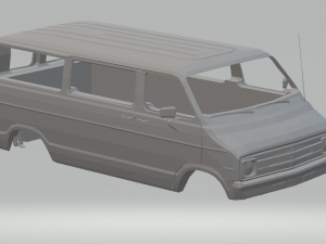dodge d200 van 3D Print Model