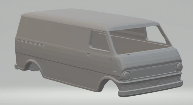 ford ecoline transit e100 panel 3D Print Model .c4d .max .obj .3ds .fbx .stl .blend 