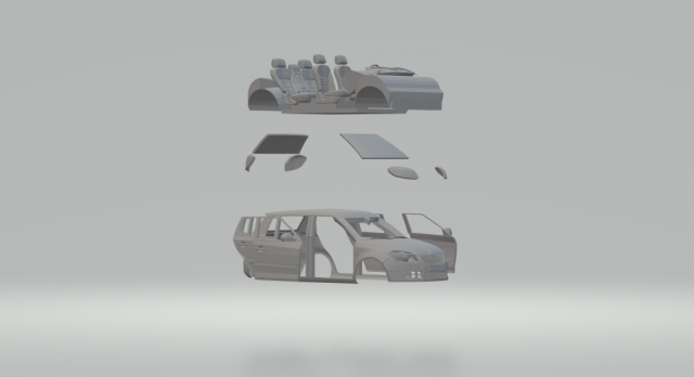 skoda fabia 3Dプリントモデル .c4d .max .obj .3ds .fbx .stl .blend 