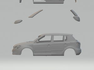 skoda fabia 3Dプリントモデル
