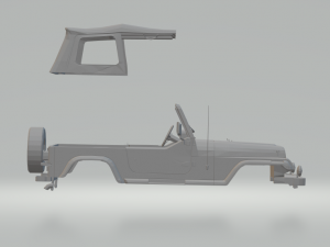 jeep wrangler Model Cetak 3D