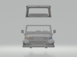 jeep wrangler Model Cetak 3D