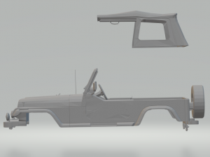 jeep wrangler Model Cetak 3D