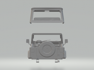 jeep wrangler Model Cetak 3D