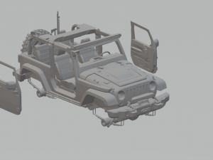 jeep wrangler 3D Print Model