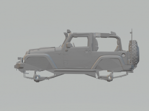 jeep wrangler 3D 프린트 모델