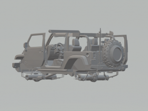 jeep wrangler 3D 프린트 모델