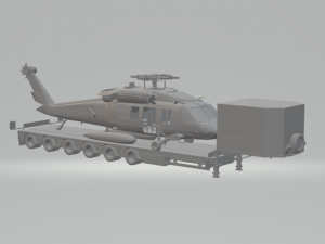 trailer lowbed helicopter transport 3D Print Model