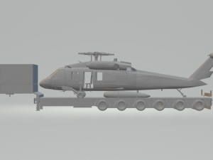 trailer lowbed helicopter transport 3D Print Model
