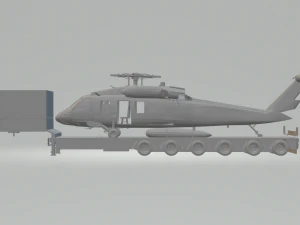 причіпний низькорамний вертолітний транспорт 3D Принт Модель