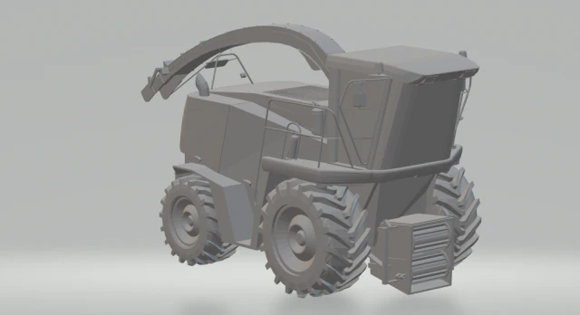 generic forage harvester 3D Print Model .c4d .max .obj .3ds .fbx .stl .blend 
