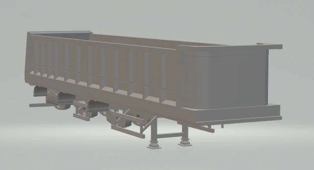bulk trailer dumper usa 3D Print Model .c4d .max .obj .3ds .fbx .stl .blend 