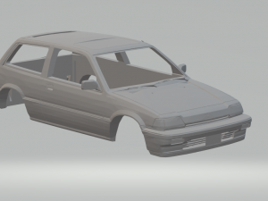 honda civic si hatchback years 80 3D Print Model