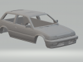 honda civic si hatchback years 80 3D-printmodel