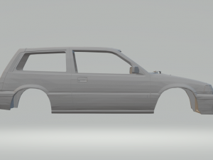 honda civic si hatchback years 80 3D-Druckmodell