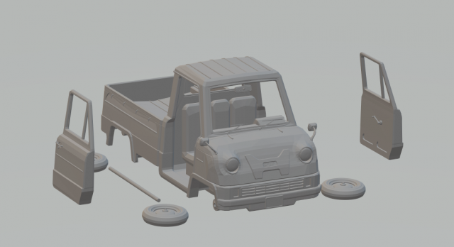 honda t360 pick up 3D-printmodel .c4d .max .obj .3ds .fbx .stl .blend 