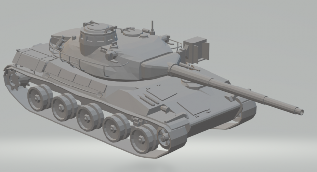 miltary tank amx- 30 france 3D 프린트 모델 .c4d .max .obj .3ds .fbx .stl .blend 