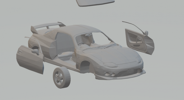 mitisubishi fto 3D Print Model .c4d .max .obj .3ds .fbx .stl .blend 