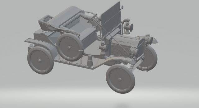 classic car 3D 프린트 모델 .c4d .max .obj .3ds .fbx .stl .blend 