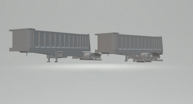 double truck semi trailer bulk trailer dumper usa 3D Print Model .c4d .max .obj .3ds .fbx .stl .blend 