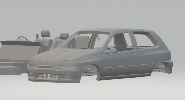 renault clio 94 3D Baskı Modeli .c4d .max .obj .3ds .fbx .stl .blend 