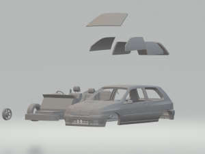 renault clio 94 3D Baskı Modeli