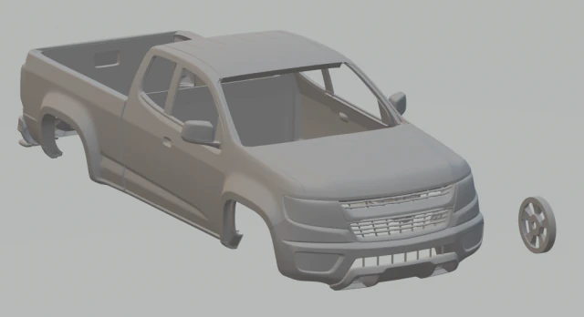 chevrolet colorado 3D Print Model .c4d .max .obj .3ds .fbx .stl .blend 