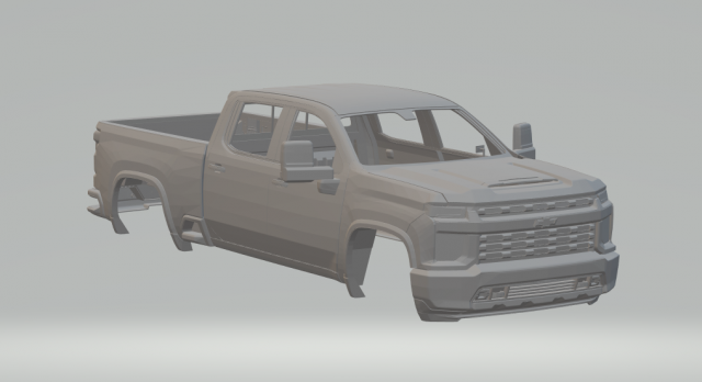 2020 chevy silverado 2500 3Dプリントモデル .c4d .max .obj .3ds .fbx .stl .blend 