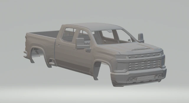 2020 chevy silverado 2500 3D Print Model .c4d .max .obj .3ds .fbx .stl .blend