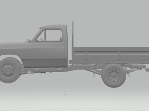 1992 dodge d350 3D प्रिंट मॉडल