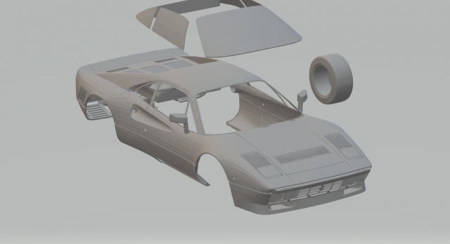 ferrari 288 gtb 3D Print Model .c4d .max .obj .3ds .fbx .stl .blend 