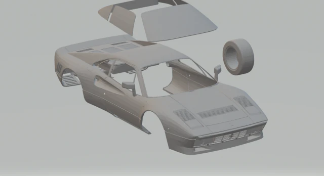 ferrari 288 gtb 3D Print Model .c4d .max .obj .3ds .fbx .stl .blend 